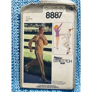 Simplicity sewing pattern  8887 80s track suit sz 8 10